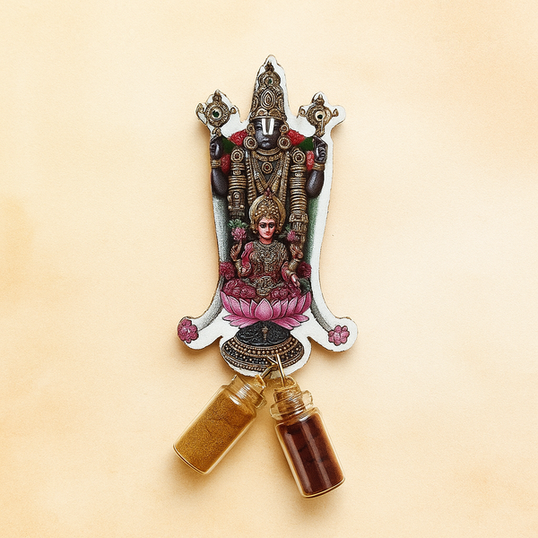 Perumal Kumkum Set | Traditional Indian Pooja Essentials | Decorative Kumkum Container | Gift for Festivals & Weddings