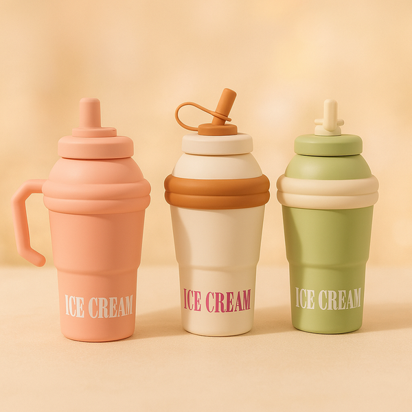 Divinely Ice Cream Bottle | Freezer-Safe Dessert Storage & Serving Bottle | Leakproof & Durable