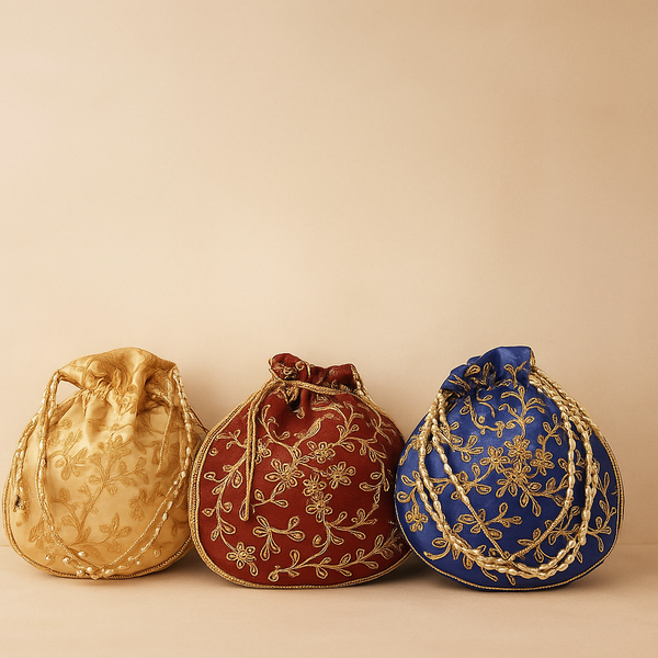 Poli Hand Bag | Traditional Soft Fabric Handbag | Ideal for Return Gifts, Weddings & Festivals