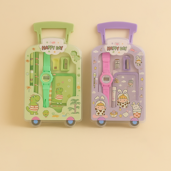 Trolley Stationery Kit for Kids | All-in-One Rolling Stationery Set | Fun, Portable & Perfect for Gifting