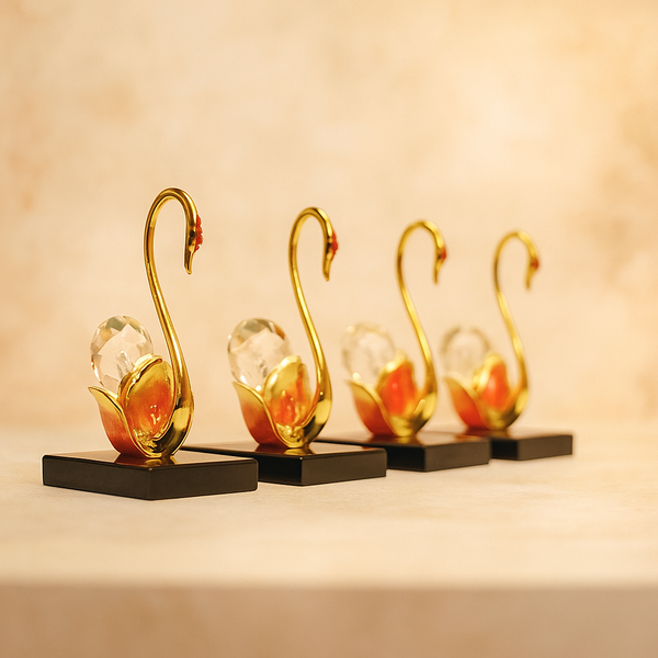 Red Swan | Elegant Decorative Showpiece | Premium Crystal Swan Figurine Symbolizing Love, Beauty & Grace