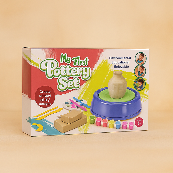 Pottery Wheel for Kids | DIY Clay Art Set with Tools & Paints | Creative, Educational & Perfect for Gifting