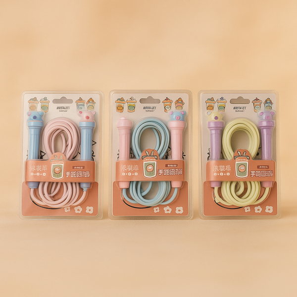 Skipping Rope for Kids | Colorful Adjustable Jump Rope | Fun Fitness Toy for Play & Exercise
