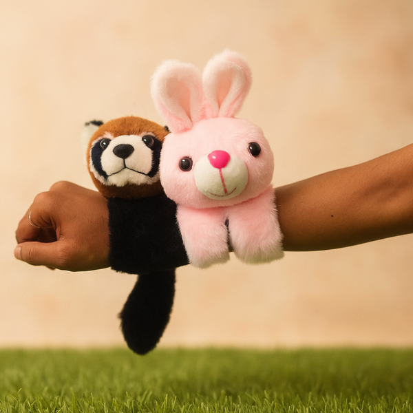 Soft Toy Hand Band for Kids | Cute Animal Plush Wristband | Adjustable Cartoon Character Bracelet for Boys & Girls | Fun Gift & Party Return Favor