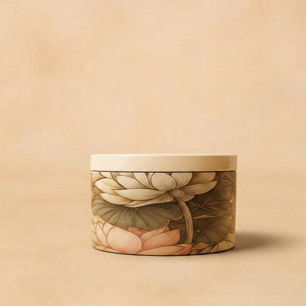 Decorative Lotus Tin  | (Small)