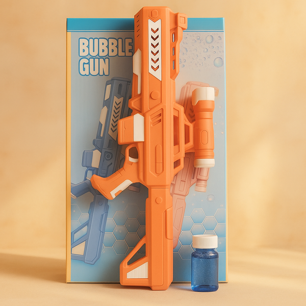 3Ft Long Bubble Gun | Giant Bubble Blaster for Kids | Colorful, Battery-Operated & Super Fun for Outdoor Play