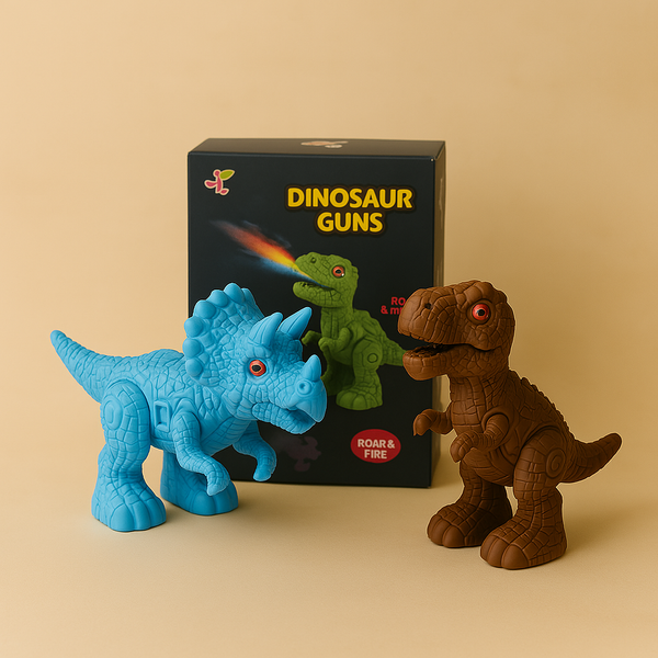 Dino Gun with Smoke | Roaring Dino Blaster with Light, Sound & Mist Effect | Random Colours | Perfect for Dino-Loving Kids