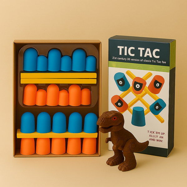 Tic Tac Toe Game for Kids | Classic Strategy Game in Fun Designs | Portable, Educational & Great for Gifting