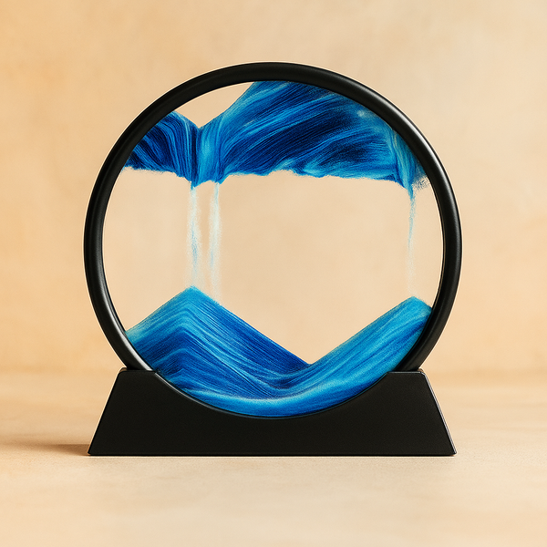 Moving Sandscape | Flowing Sand Art Frame | Relaxing Desk Decor | Stress Relief Tabletop Ornament for Home & Office