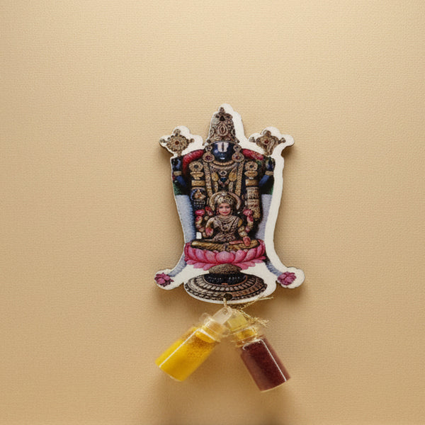 Premium Balaji Lakshmi Divine Decorative Hanging – Traditional Favor with Haldi