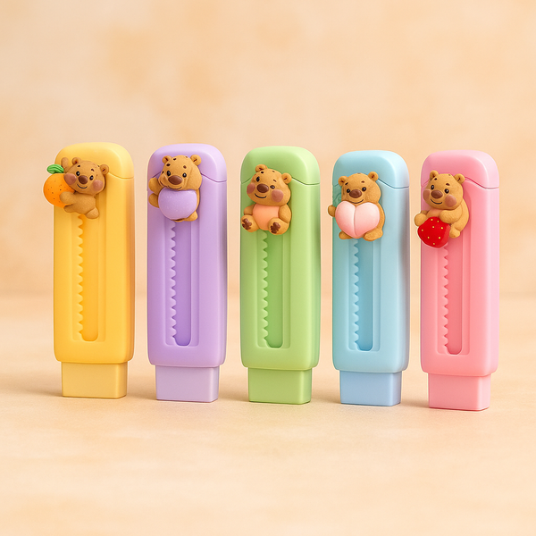 Push and Pull Eraser | Retractable & Mess-Free | Smooth Erasing for School