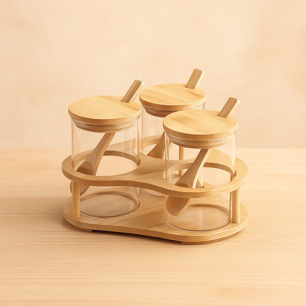 Triangle Glass Jar Set | Stylish & Durable Storage Containers | Perfect for Kitchen, Pantry & Gifting