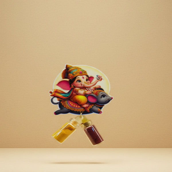 Traditional Favor with Haldi | Kumkum Glass Vials