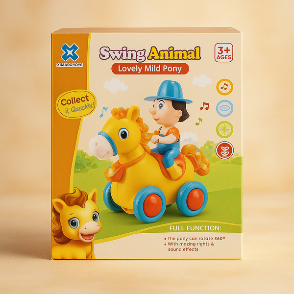 Swing Animal Ride-On Toy for Kids | Cute Animal Design | Safe & Durable | Ideal for Indoor & Outdoor Play | Perfect Gifting Option