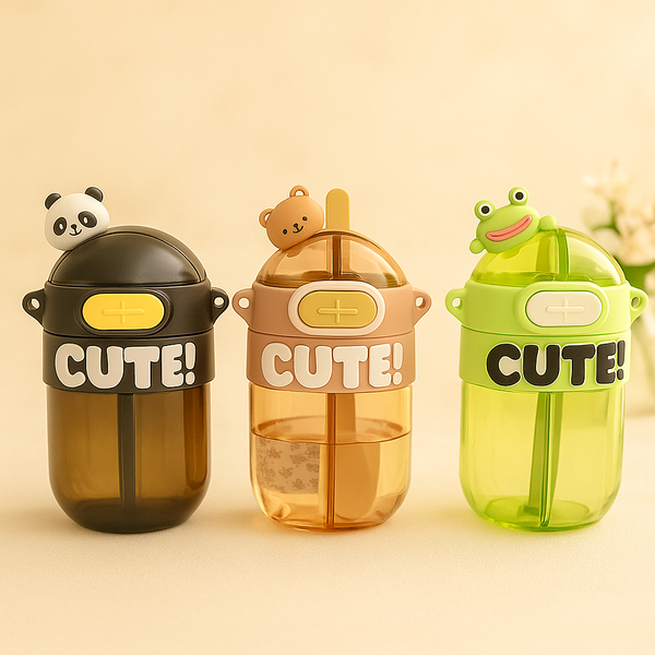 Cute Sipper | Kids Cartoon Water Sipper Cup with Straw | Leakproof, Portable & Durable