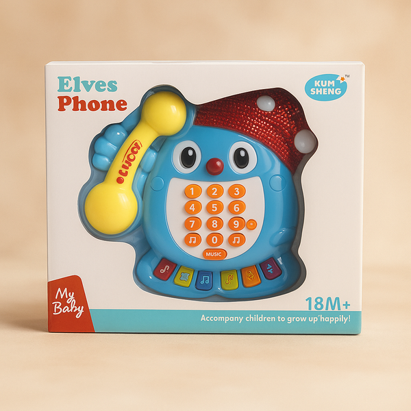 Elves Phone Toy for Kids | Magical Sound & Light Pretend Play Mobile | Fairy-Themed Interactive Toy | Ideal for Toddlers & Gifting