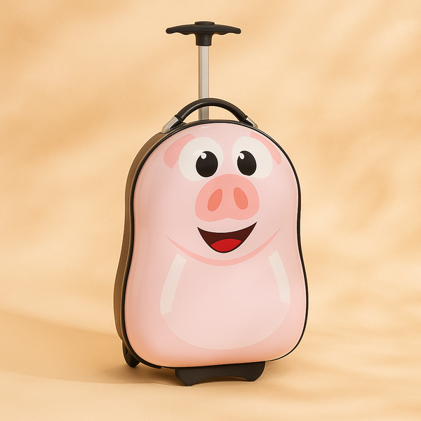 Pig Trolley Bag for Kids | Cute Cartoon Travel Luggage | Lightweight & Durable | Ideal for Trips & Gifting