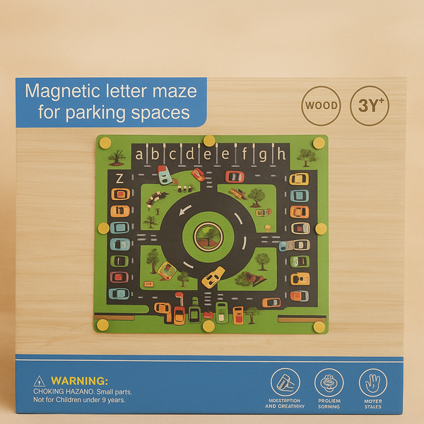 Magnetic Car Parking Maze Toy | Brain-Boosting Puzzle Game for Kids | Hand-Eye Coordination & Logic Building | Fun & Educational Gift