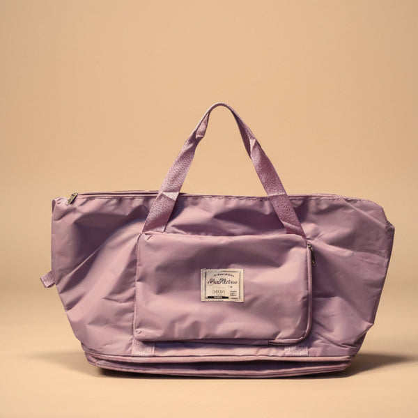 Expandable Foldable Travel Duffle Bag – Lightweight Mauve Weekend Overnight Bag