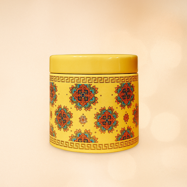 Yellow Tin (Small) | Stylish Decorative Storage Tin
