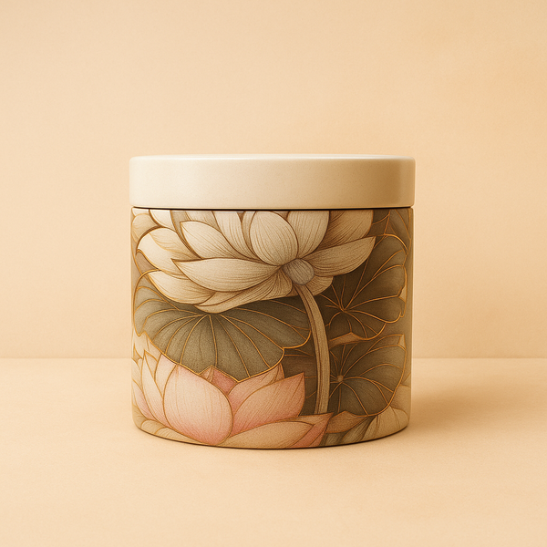 Lotus Tin (Small) | Stylish Decorative Storage Tin
