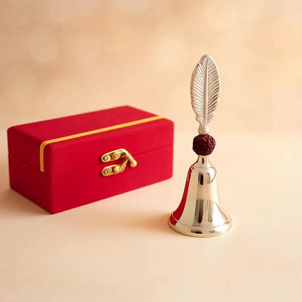 CB Bell for Puja, Prayer & Meditation | Brass Hand Bell with Clear Sound | Temple, Home & Spiritual Ritual