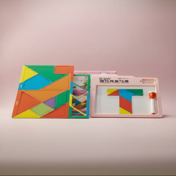3-in-1 Magnetic Tangram Puzzle Board